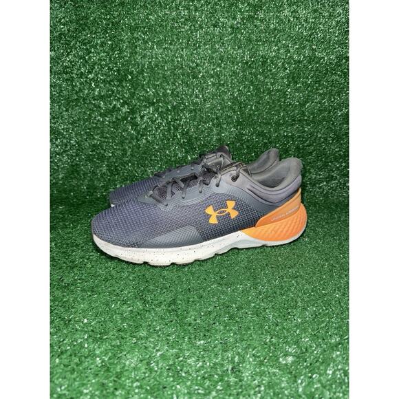 Under Armour Gray and Orange Athletic Shoes Size 4E - Picture 4 of 9